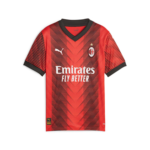 Puma AC Milan Home Youth Replica Jersey 23/24 - 770385-01-PUMA by Puma | Available at Niky's Sports