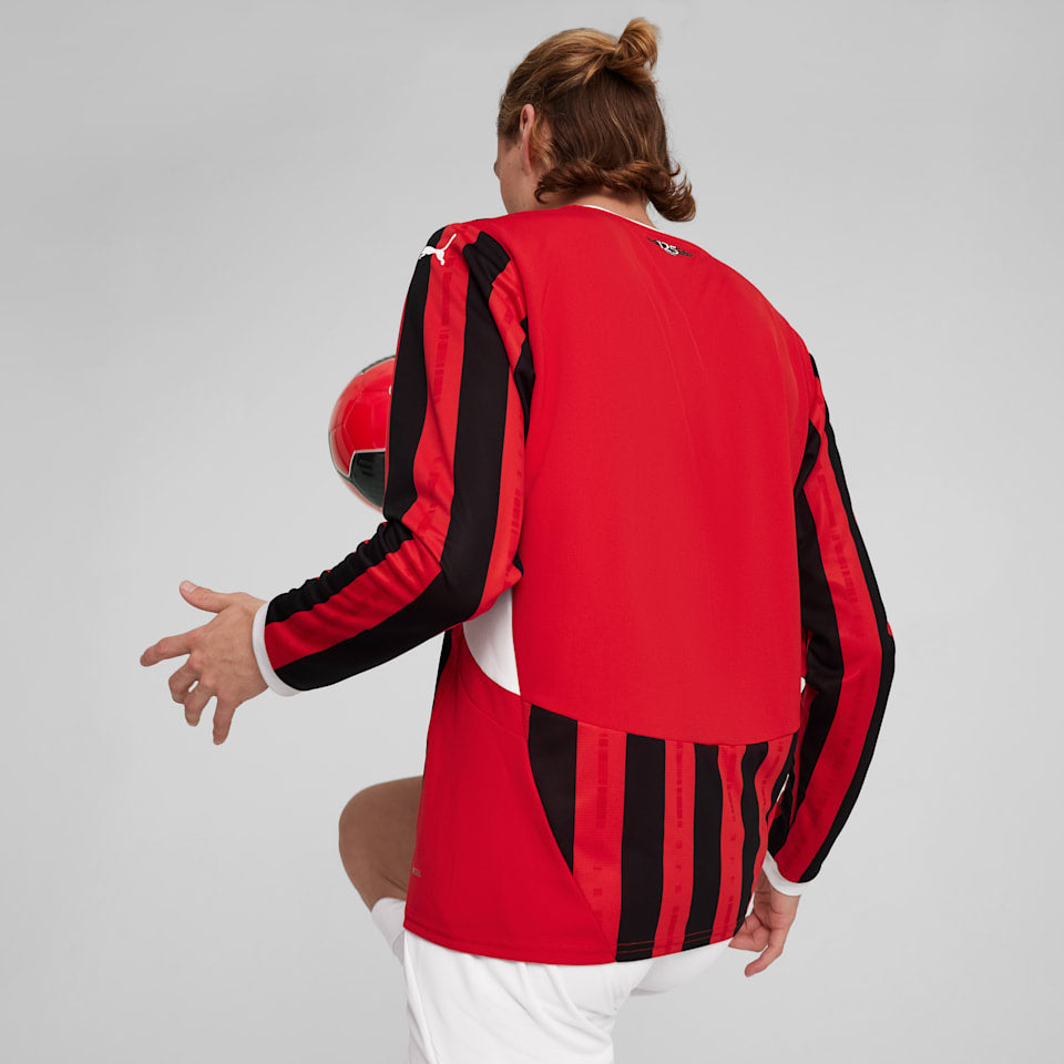 Puma AC Milan 24/25 Men's Home Long Sleeve Jersey Replica Jersey - 774959-01-PUMA by Puma | Available at Niky's Sports