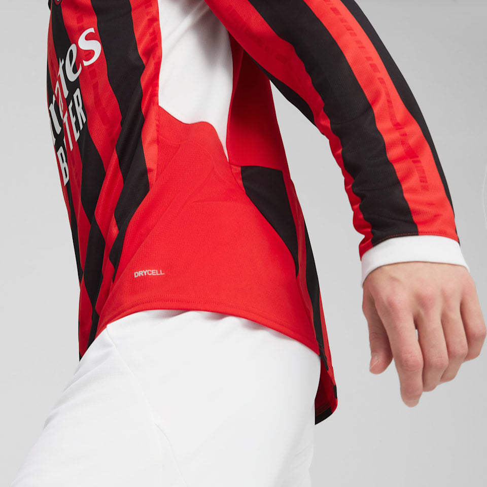 Puma AC Milan 24/25 Men's Home Long Sleeve Jersey Replica Jersey - 774959-01-PUMA by Puma | Available at Niky's Sports