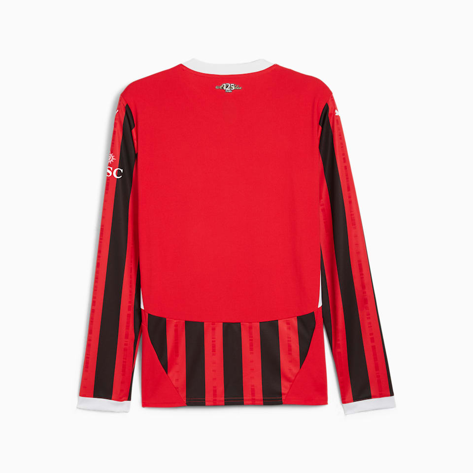 Puma AC Milan 24/25 Men's Home Long Sleeve Jersey Replica Jersey - 774959-01-PUMA by Puma | Available at Niky's Sports