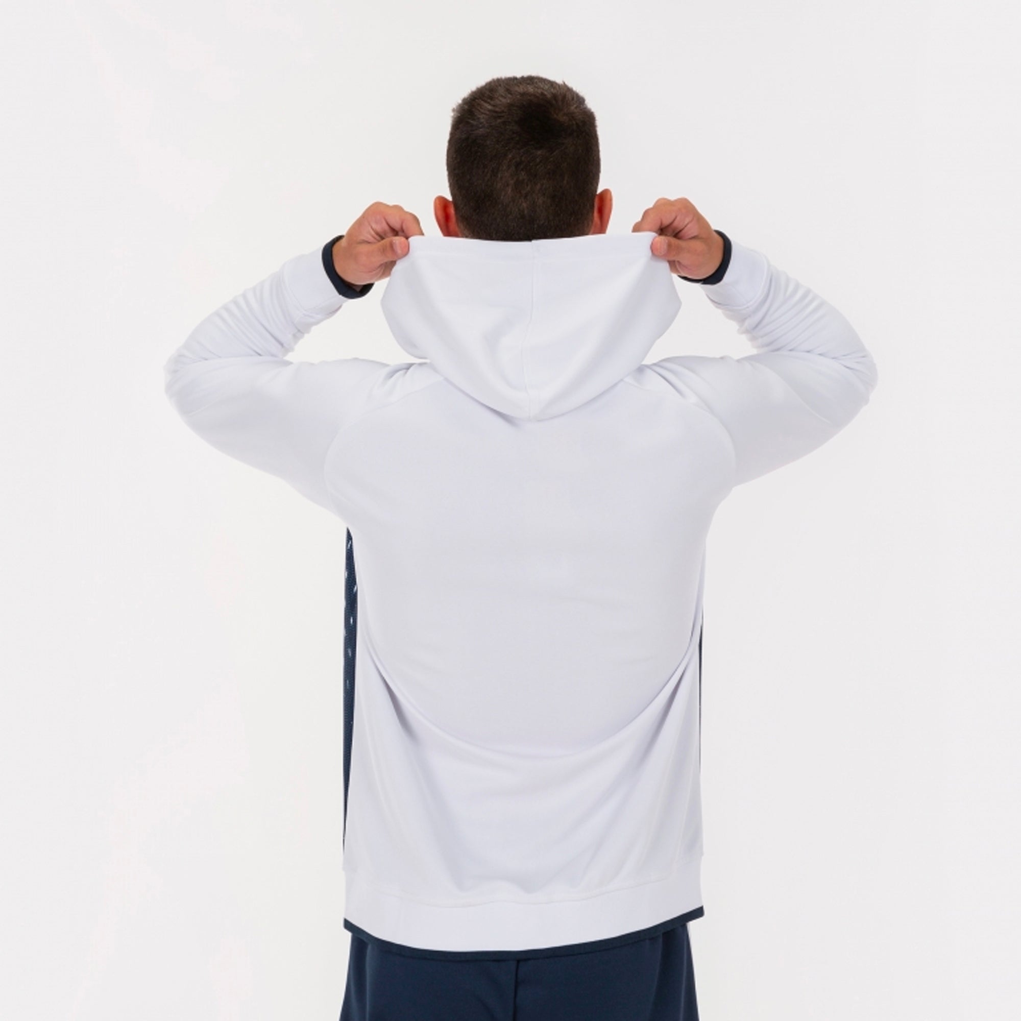 Supernova Hooded Jacket - White/Navy - 101285.203-JOMA by Joma | Available at Niky's Sports