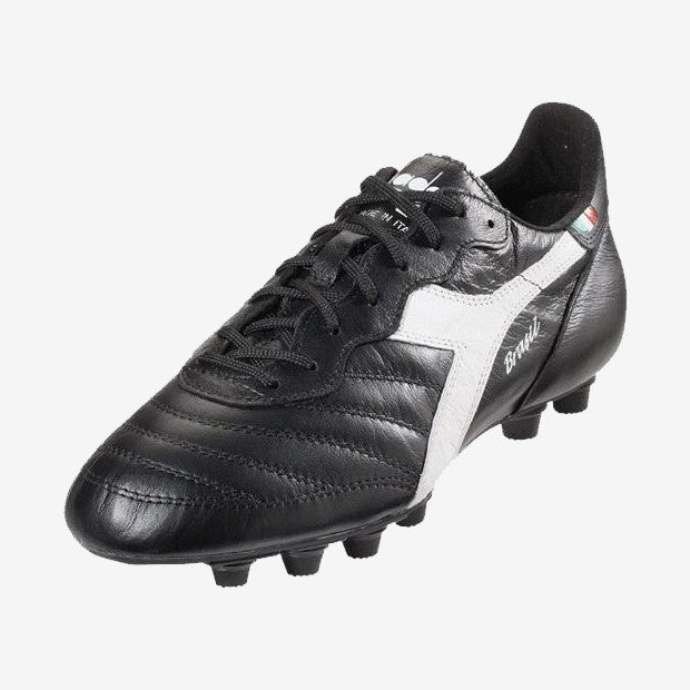 Brasil Italy OG MD PU Soccer Cleats - Black/White - 170852-C641-DIADORA by Diadora | Available at Niky's Sports