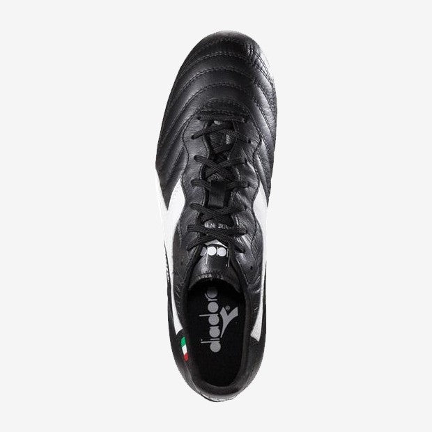 Brasil Italy OG MD PU Soccer Cleats - Black/White - 170852-C641-DIADORA by Diadora | Available at Niky's Sports