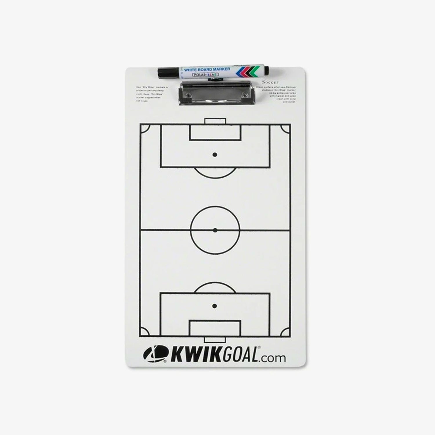Soccer Dry Erase Clipboard - 18B301-KWIKGOAL by Kwikgoal | Available at Niky's Sports
