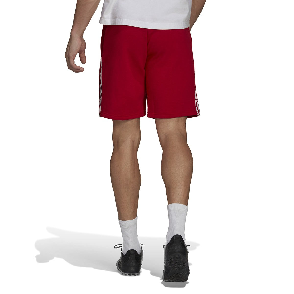 adidas Men's TIRO 21 SWEAT SHORTS Red/White - HN3285-ADIDAS by adidas | Available at Niky's Sports