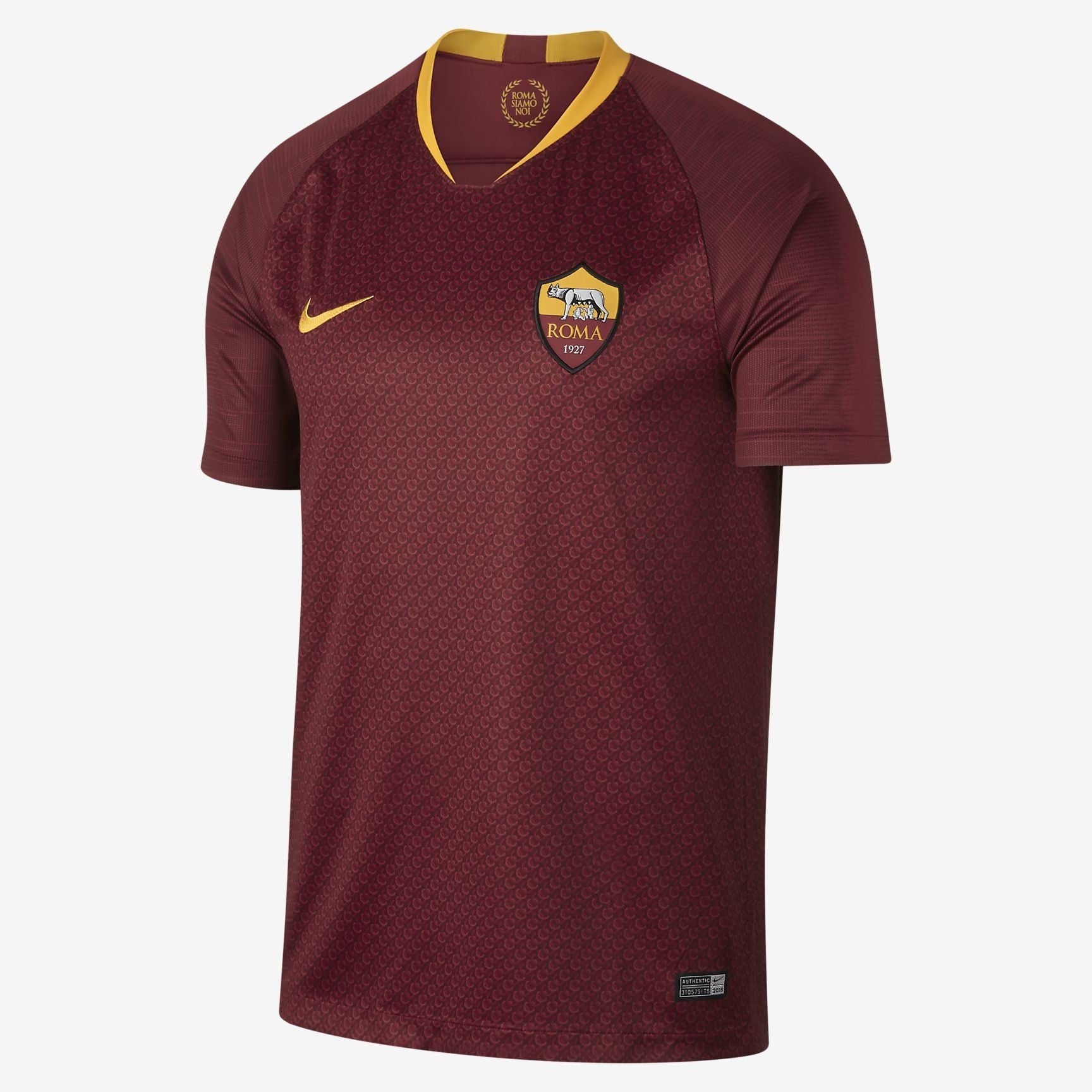 Men's AS Roma Home 18/19 Stadium Jersey - Team Red/University Gold