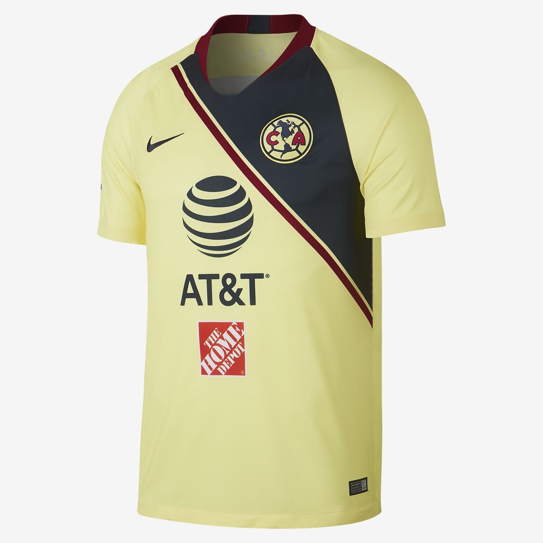 Men's Club America 18/19 Home Jersey - Yellow/Navy/Red - 918988-707-NIKE by Nike | Available at Niky's Sports