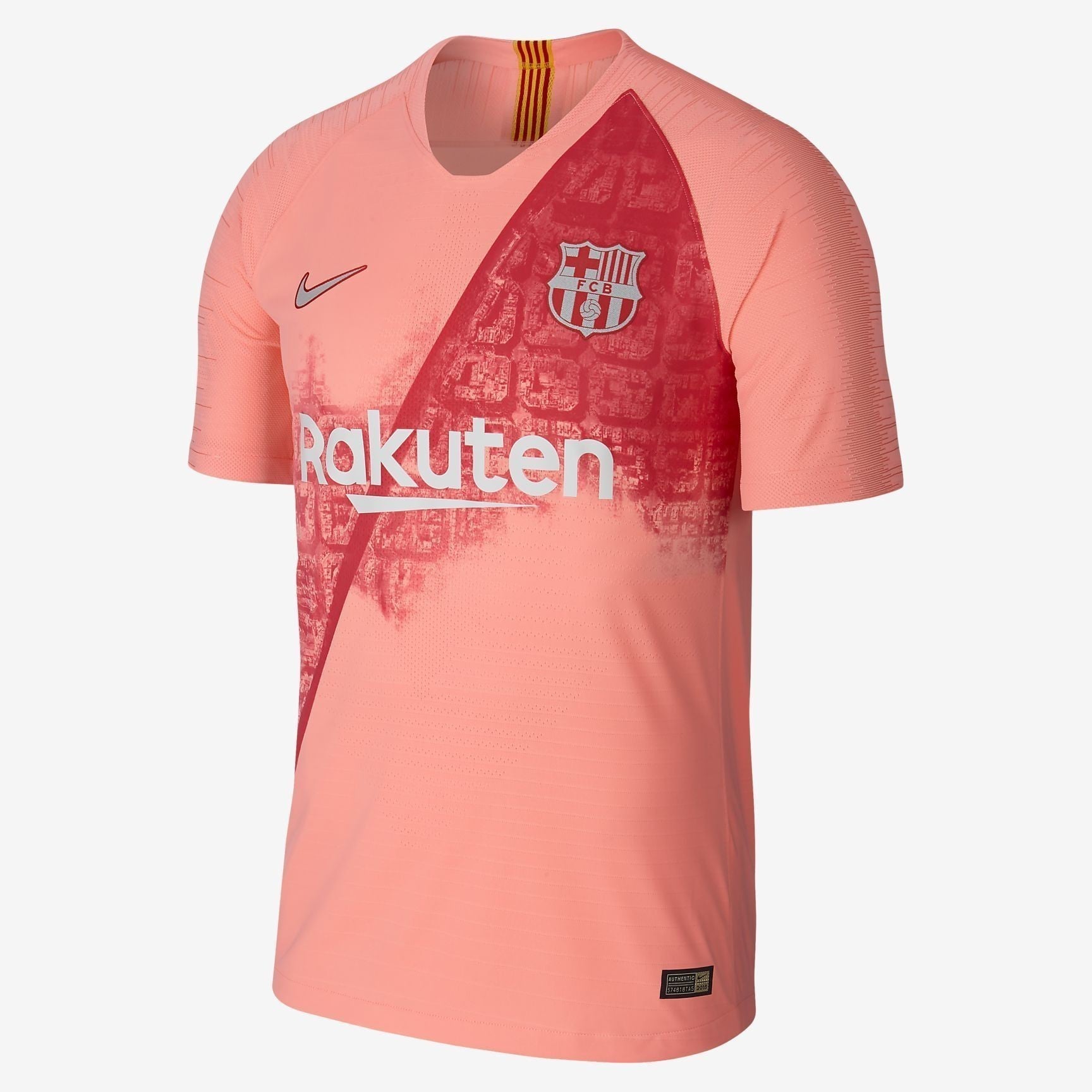 Men's FC Barcelona 18/19 Third Jersey - Light Atomic Pink/Silver