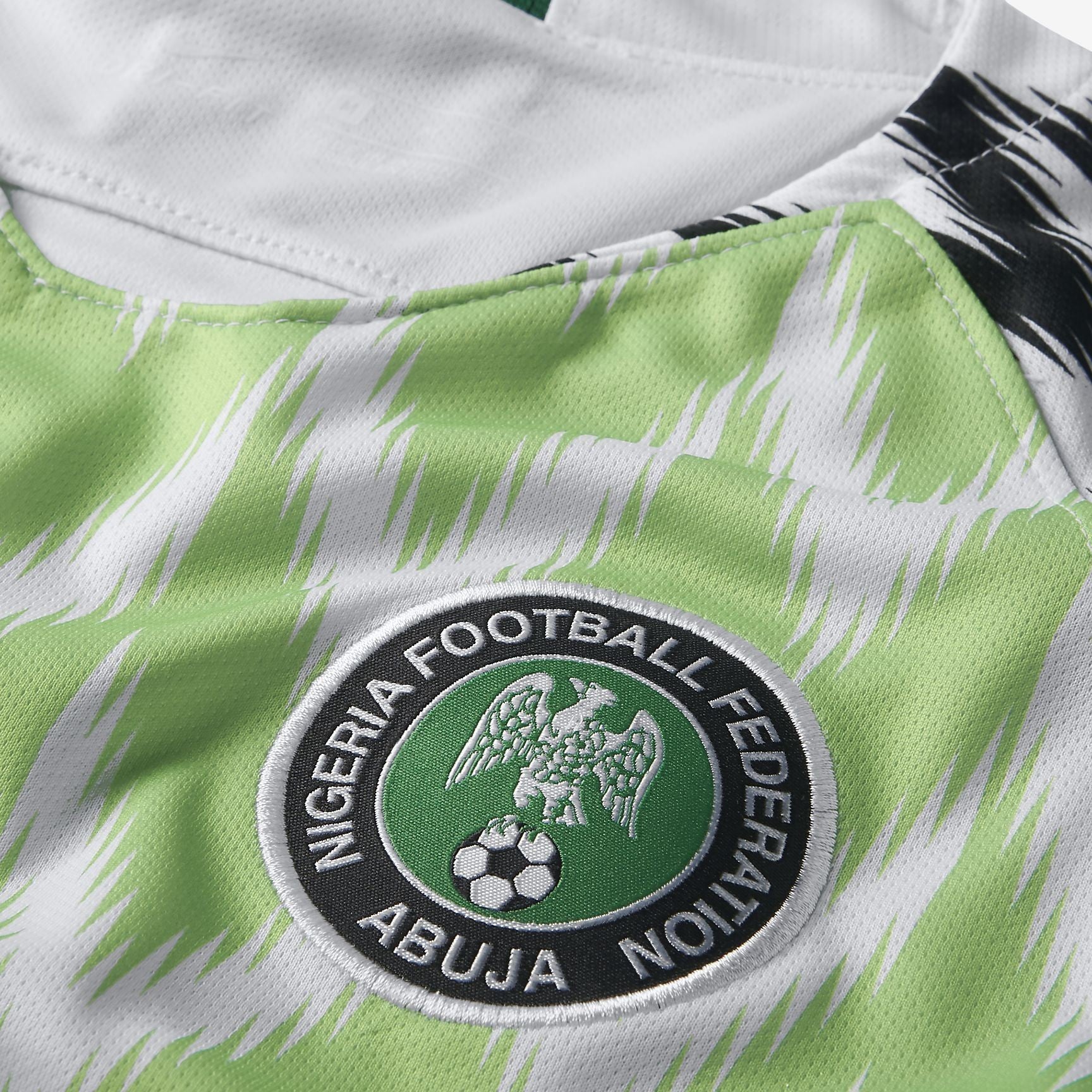 Kid's Nigeria Stadium Home Jersey - White/Black - 894010-100-NIKE by Nike | Available at Niky's Sports