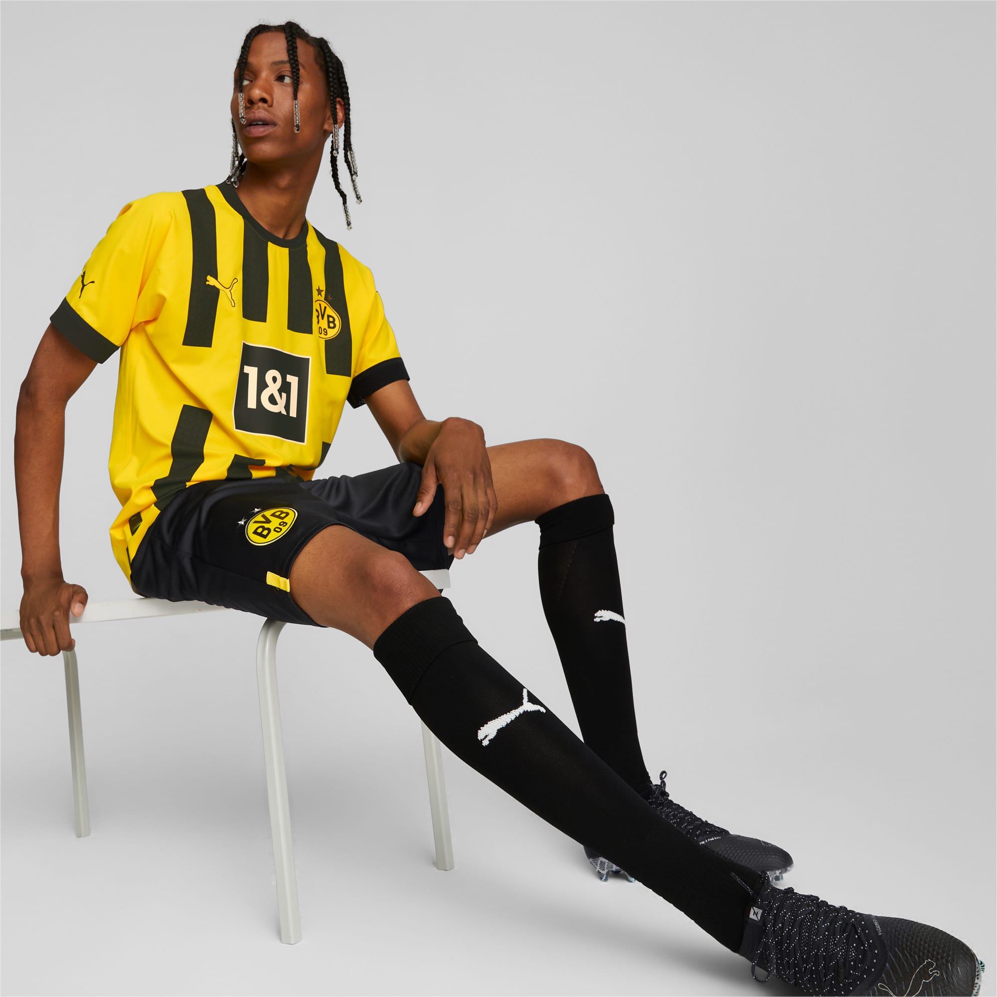 Borussia Dortmund Home 22/23 Authentic Jersey Men - 765882-01-PUMA by Puma | Available at Niky's Sports
