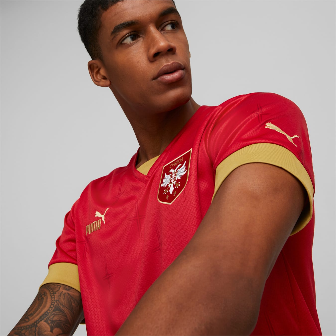 PUMA Serbia MEN'S Home SOCCER Jersey WC22 - 765760-01-PUMA by Puma | Available at Niky's Sports