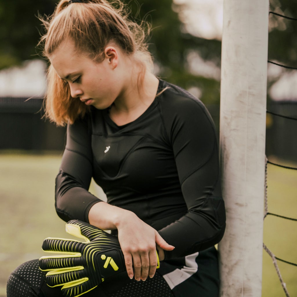 Women's BodyShield Goalkeeper 3/4 Undershirt - WBSGKTOPBK-STORELLI by Storelli | Available at Niky's Sports