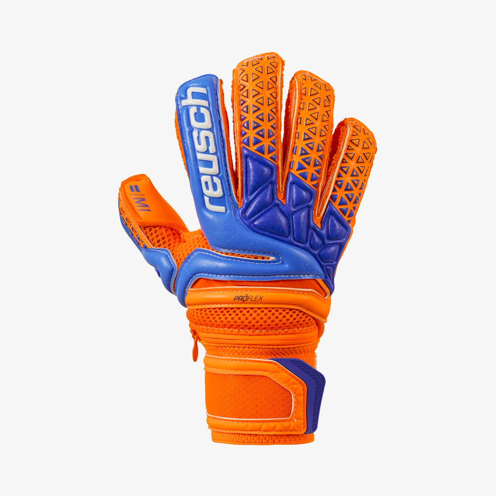 Kid's Prisma Pro M1 Ortho-Tec Jr - Orange/Blue - 3872150-296-REUSCH by Reusch | Available at Niky's Sports