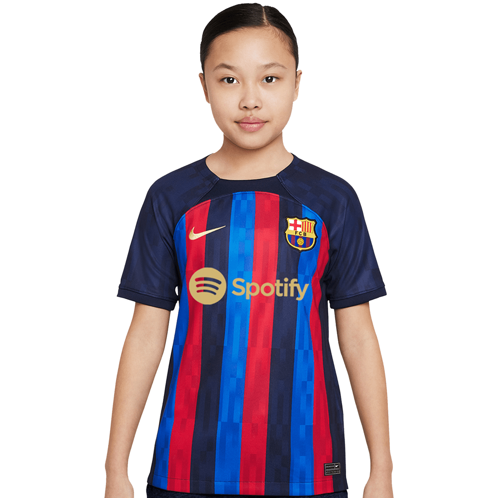 Nike FC Barcelona 2022/23 Stadium Home Soccer Jersey Youth