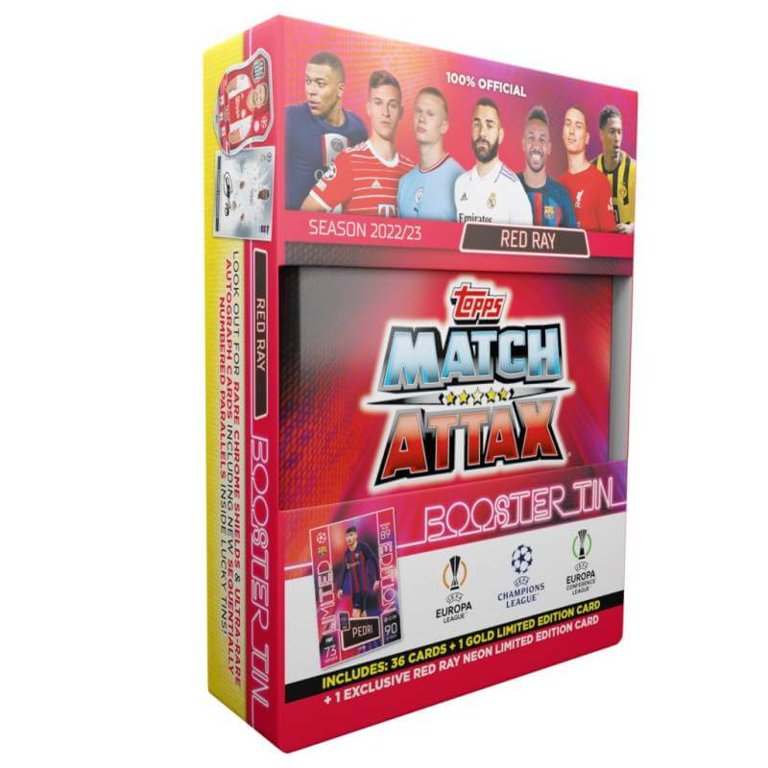TOPPS UEFA CHAMPIONS LEAGUE MATCH ATTAX 22/23 MINI TIN SOCCER TRADING TOPPS UEFA CHAMPIONS LEAGUE MATCH ATTAX 22/23 MINI TIN SOCCER TRADING