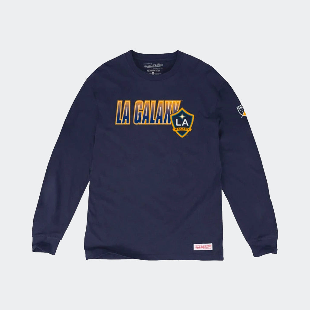 LA Galaxy Long Sleeve Tee Men's - 4473-010-7LGAYFS-MITCHELL & NESS by Mitchell & Ness | Available at Niky's Sports