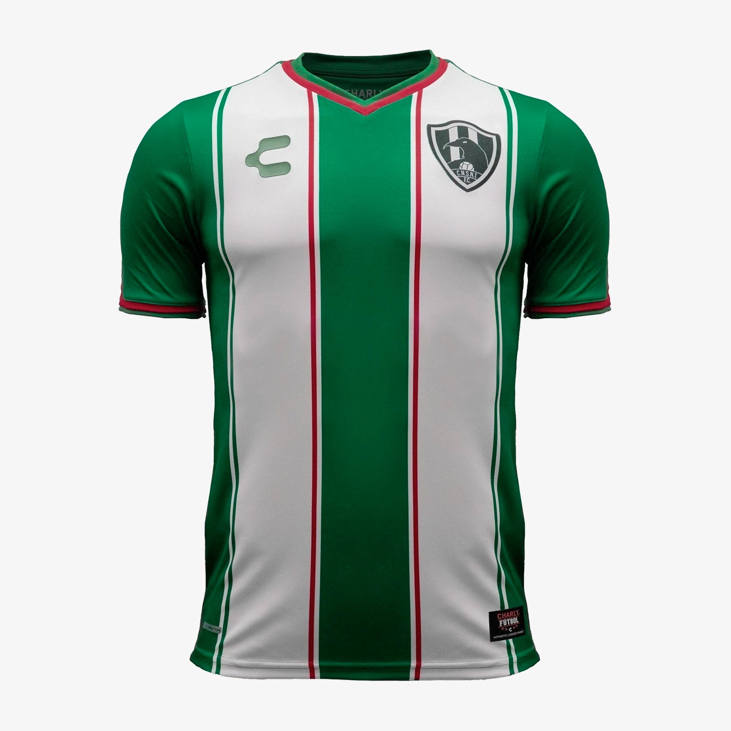 Mens C.N.S.N.T Cuervos 18/19 Away Soccer Jersey - Green/White/Red - 5018254-CHARLY by Charly | Available at Niky's Sports