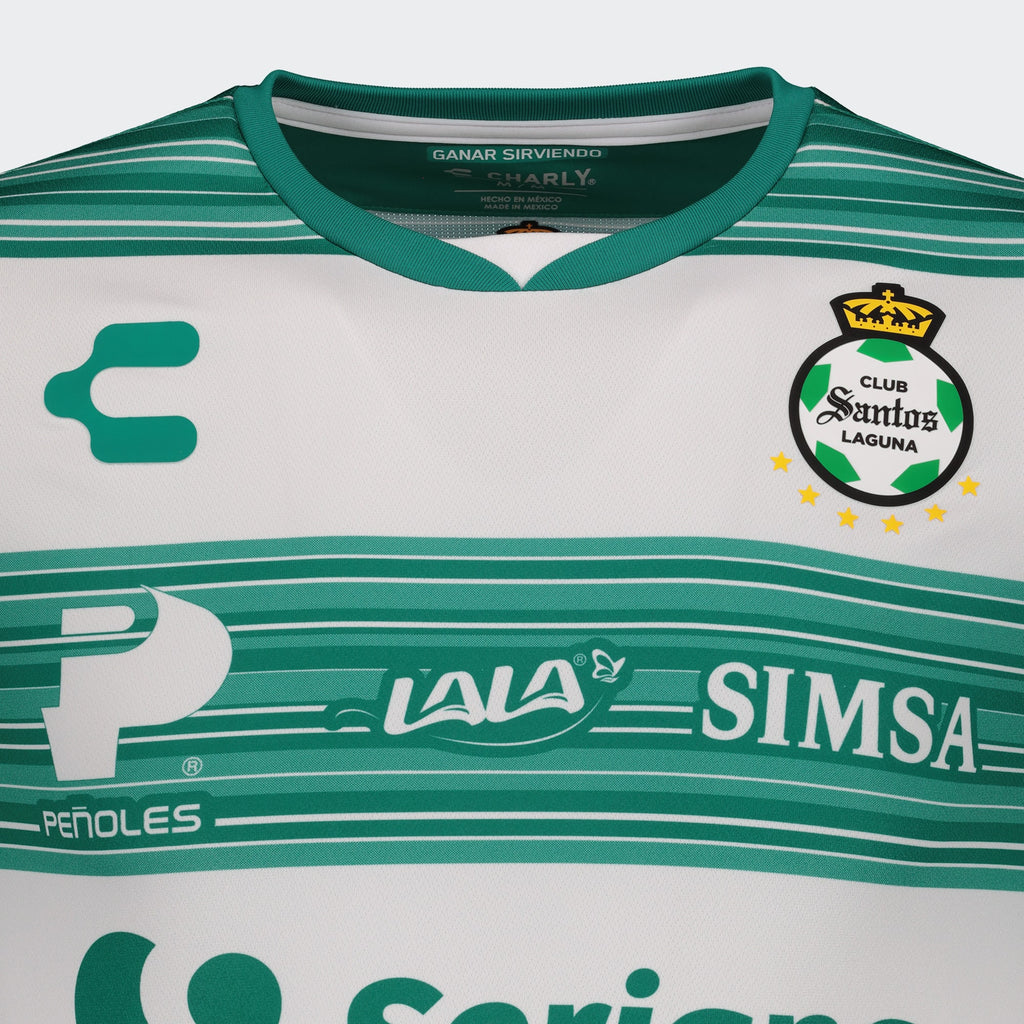 Hombre Santos Laguna Playera Local 20-21 / Men's Santos Laguna Home Jersey 20-21 - 5018613-CHARLY by Charly | Available at Niky's Sports