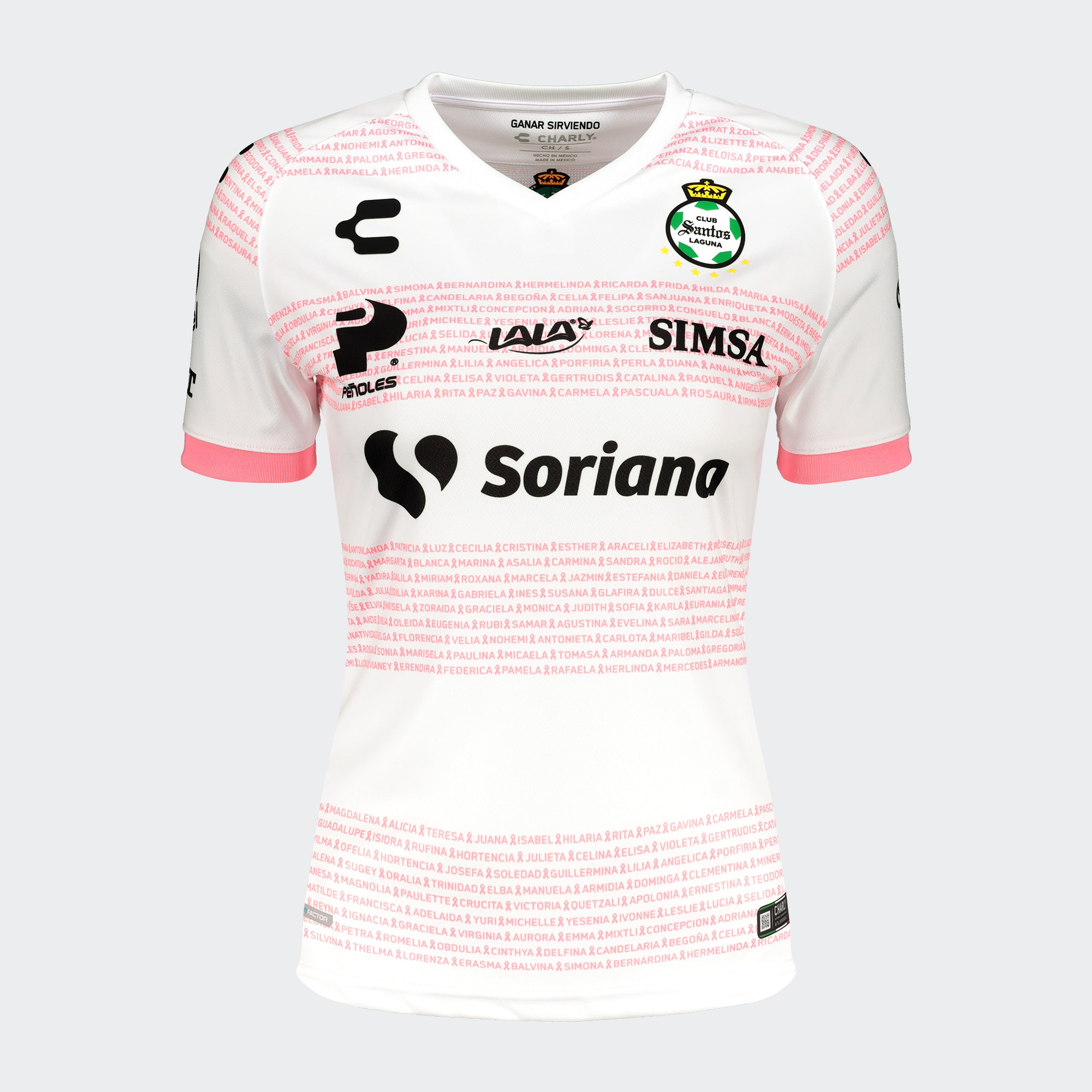 SANTOS LAGUNA PLAYERA BREAST CANCER 20/21 FEMENIL | SANTOS LAGUNA BREAST CANCER JERSEY 20/21 WOMEN'S - 5018633-CHARLY by Charly | Available at Niky's Sports