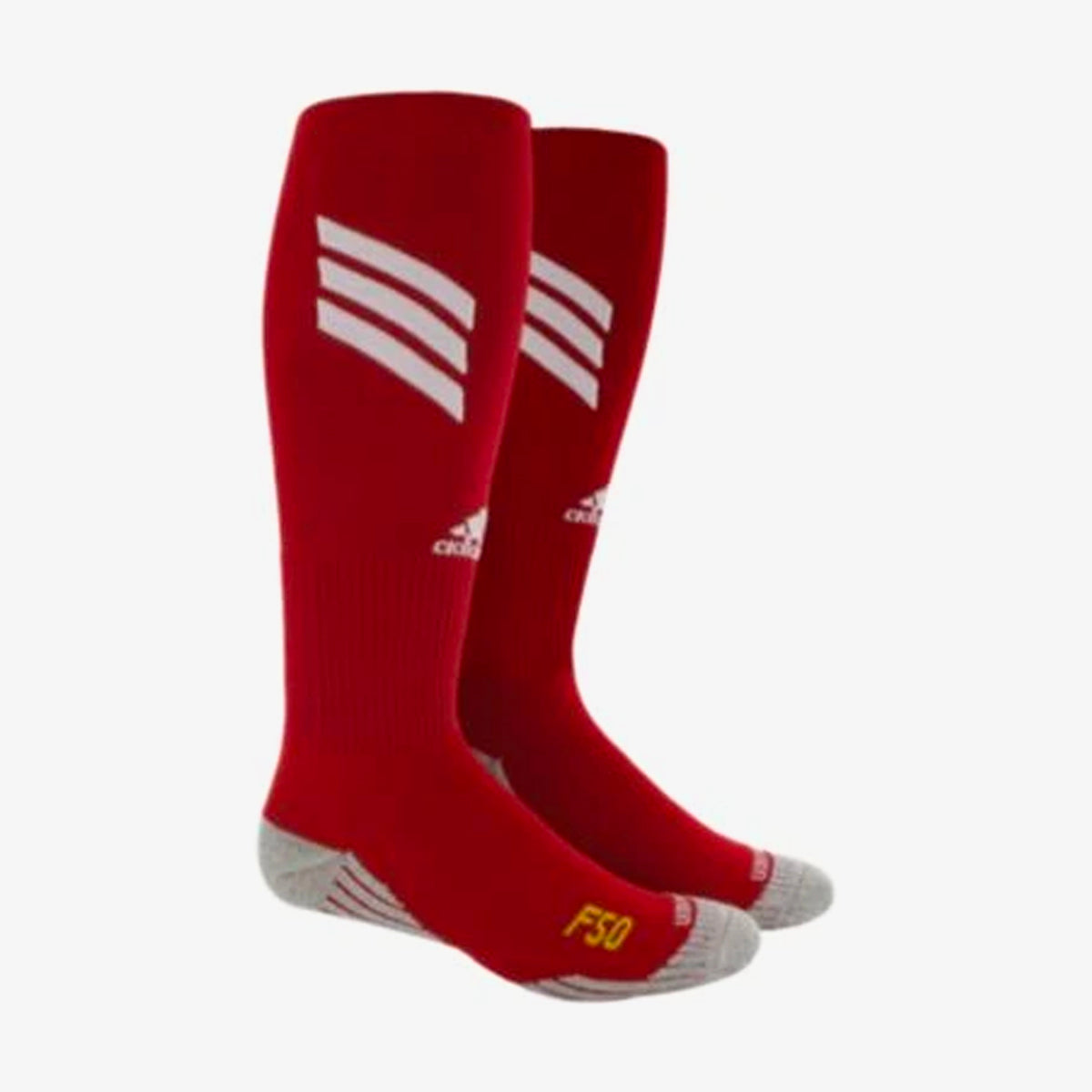F-50 Soccer Sock Large - Red/White - 5127559-ADIDAS by Adidas | Available at Niky's Sports