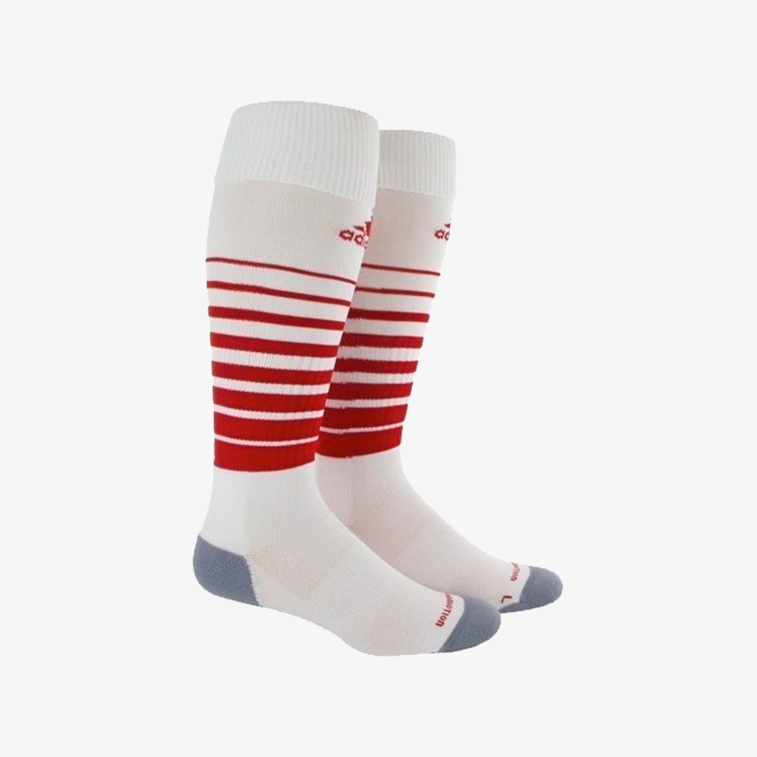 Team Speed Soccer Socks Small - White/Red - 5130075-ADIDAS by Adidas | Available at Niky's Sports