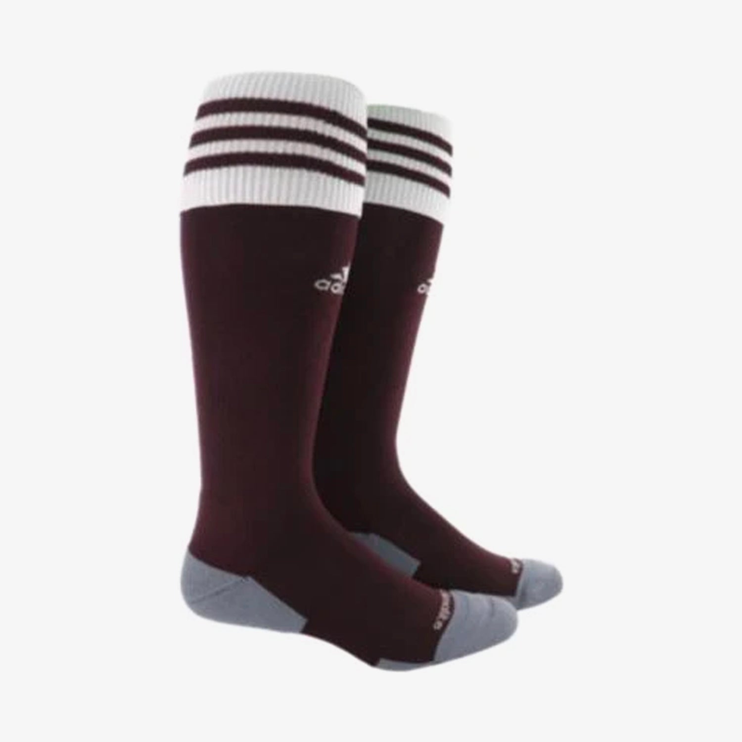adidas Copa Zone Cushion II Soccer Socks Maroon Small - 5130166-ADIDAS by Adidas | Available at Niky's Sports