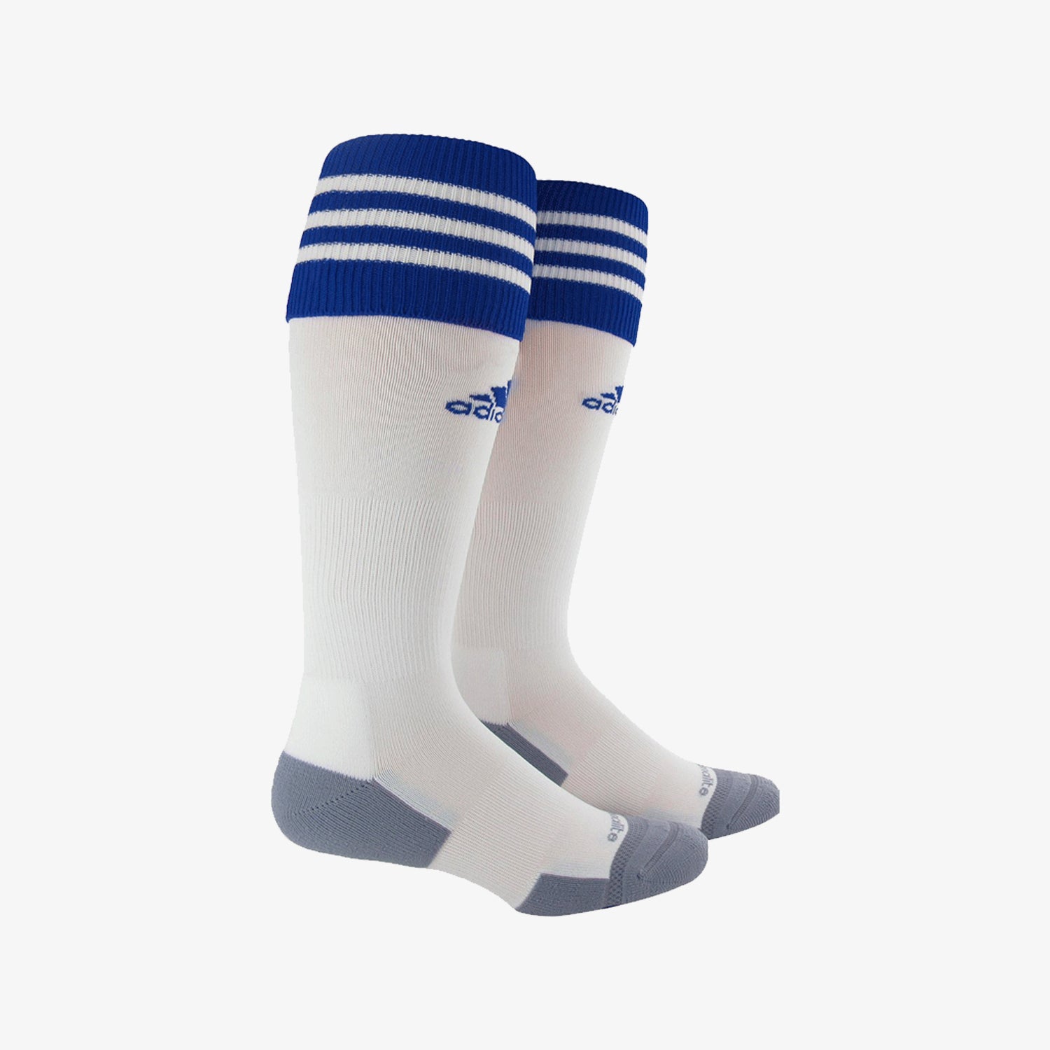 Copa Zone Cushion 2.0 Soccer Socks Small - White/Royal - 5130099-ADIDAS by Adidas | Available at Niky's Sports