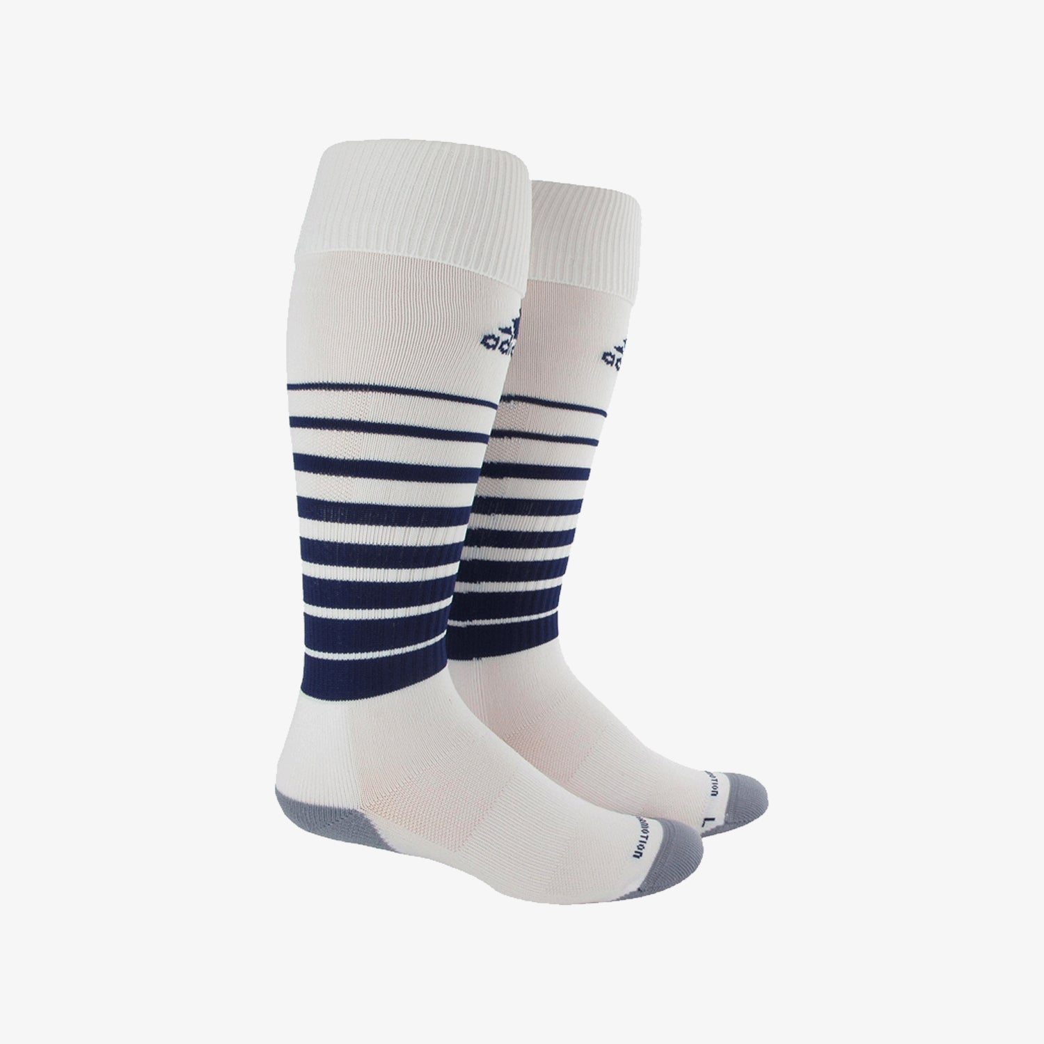 adidas Team Speed Soccer Sock White/Navy Medium - 5130196-ADIDAS by Adidas | Available at Niky's Sports