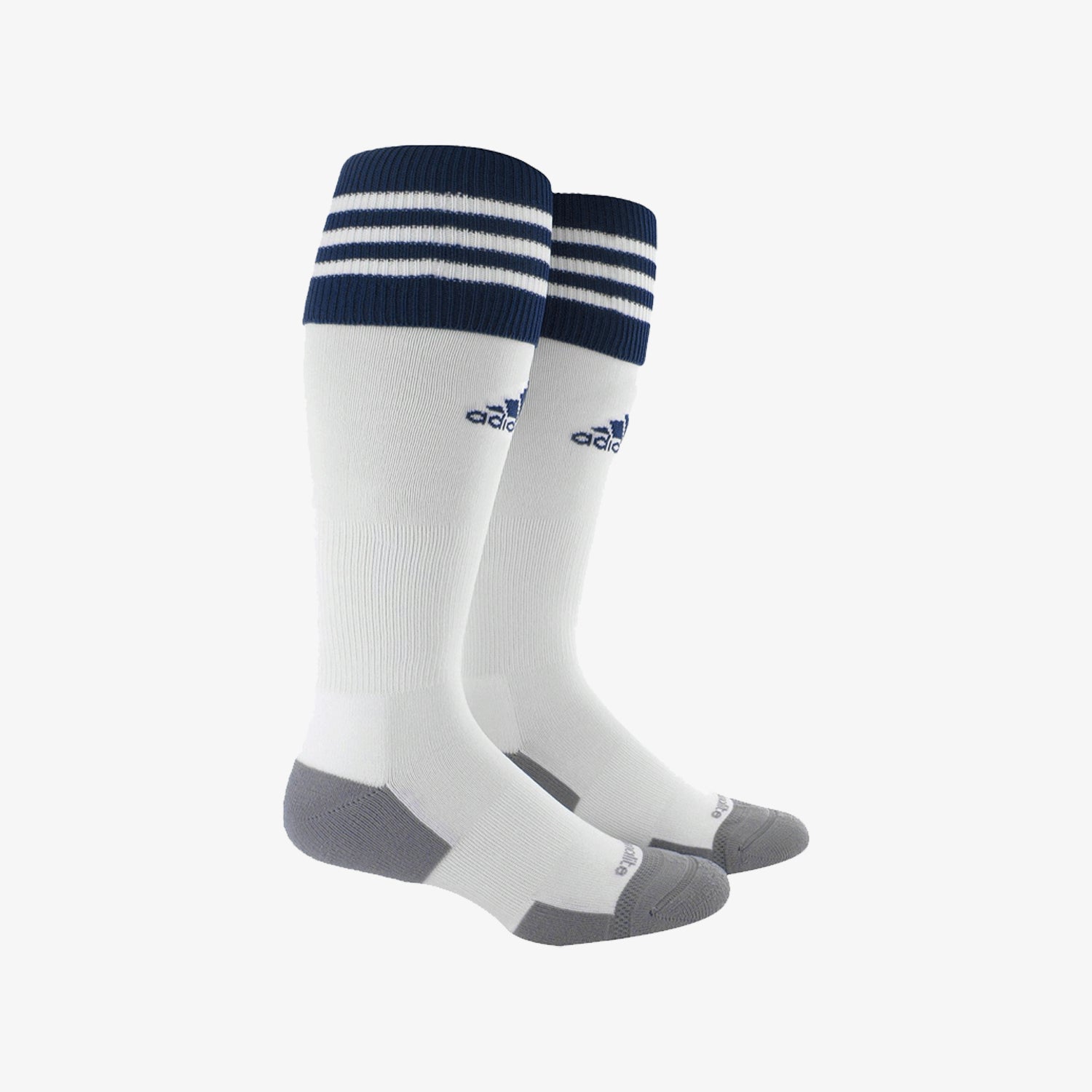adidas Copa Zone Soccer Socks White/Navy Large - 5130150-ADIDAS by Adidas | Available at Niky's Sports