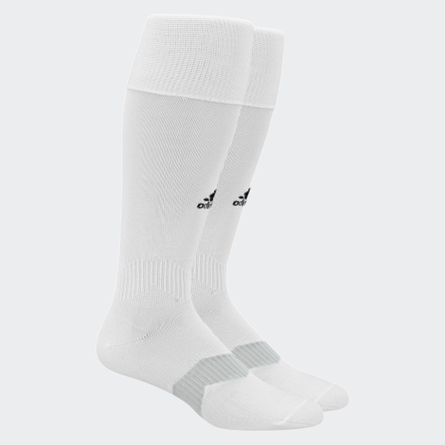 adidas Metro IV Soccer Socks - White Small (Shoe Size 12Y-4Y)