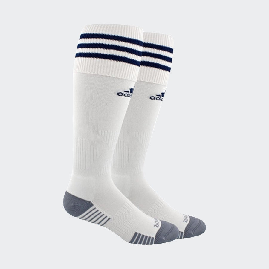 Copa Zone Cushion IV OTC Socks - White/New Navy - 5147291B-ADIDAS by Adidas | Available at Niky's Sports