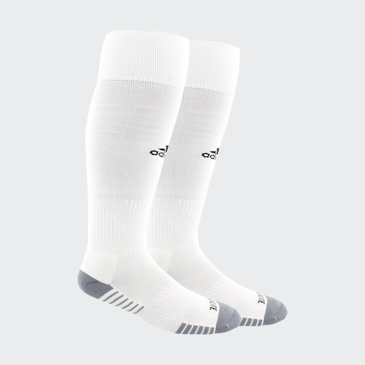 Copa Zone Cushion IV OTC Socks - White/Gray - 5147310C-ADIDAS by Adidas | Available at Niky's Sports