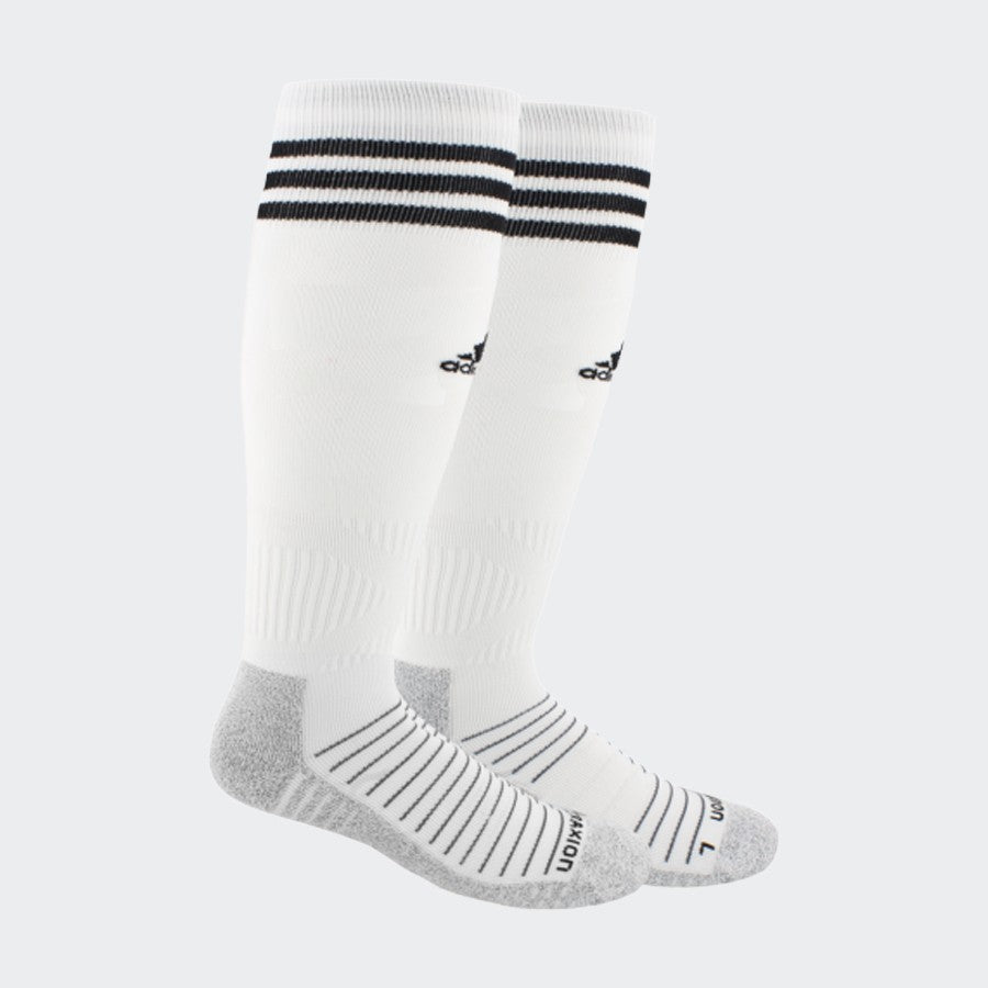 Copa Zone III Traxion OTC M Soccer Sock - White/Black - 5147425C-ADIDAS by Adidas | Available at Niky's Sports