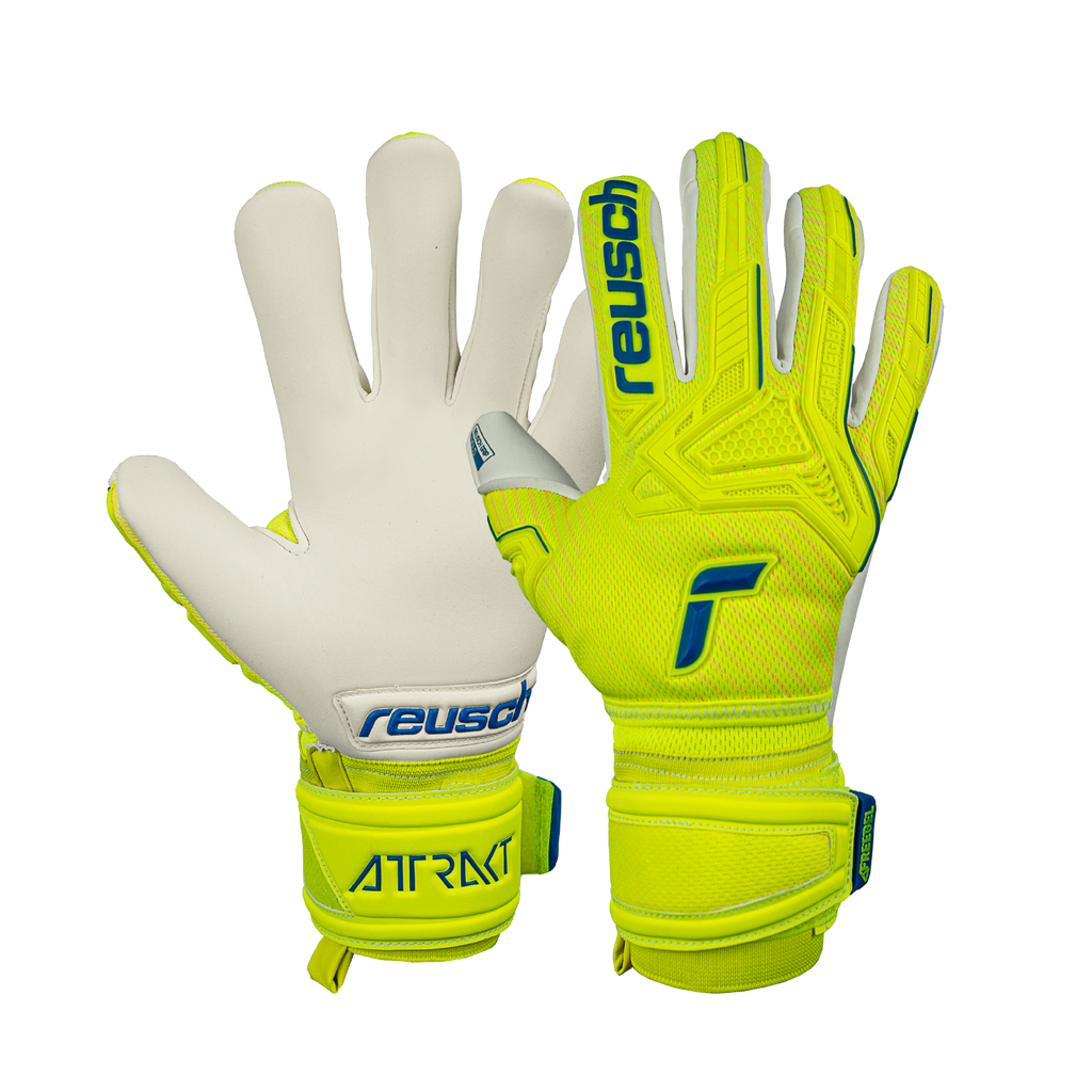 Goalkeeper Gloves Reusch Attrakt Freegel Yellow Adults