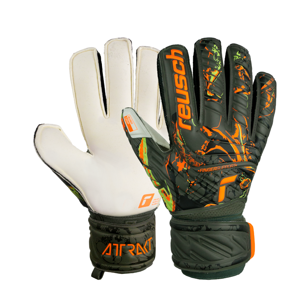 Resuch Attrakt Grip Finger Support Goalkeeper Glove - 5370010-REUSCH by Reusch | Available at Niky's Sports