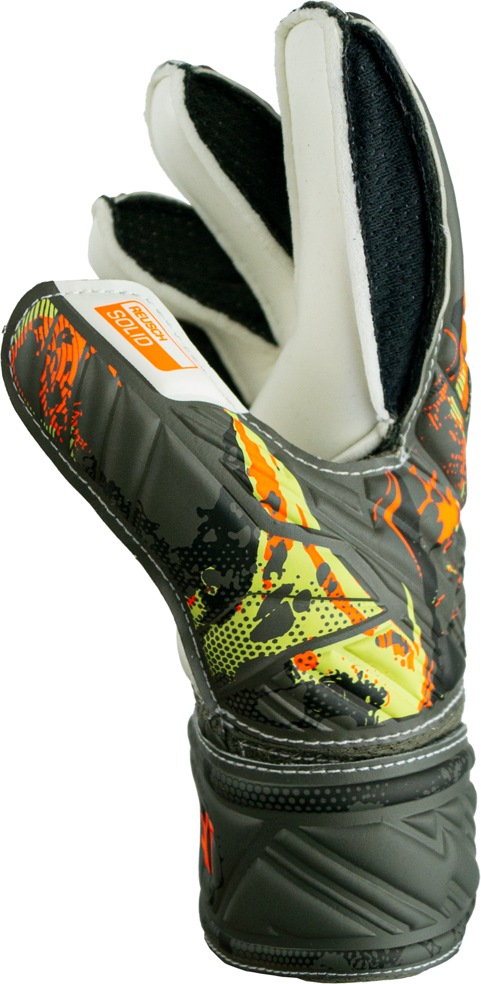 Attrakt Solid Finger Support Junior Goalkeeper Glove - 5372010-REUSCH by Reusch | Available at Niky's Sports