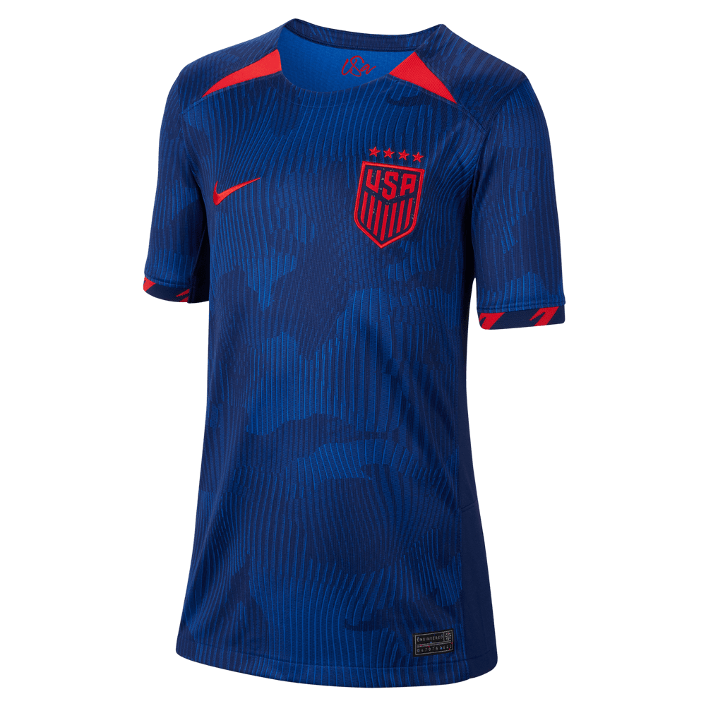 Nike USWNT 2023 Stadium Away Youth Dri-FIT Soccer Jersey - DR4043-406-NIKE by Nike | Available at Niky's Sports
