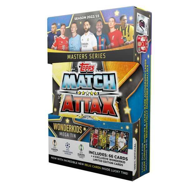 Topps UEFA Champions League Match Attax 22/23 Mega Tin Soccer Trading Topps UEFA Champions League Match Attax 22/23 Mega Tin Soccer Trading