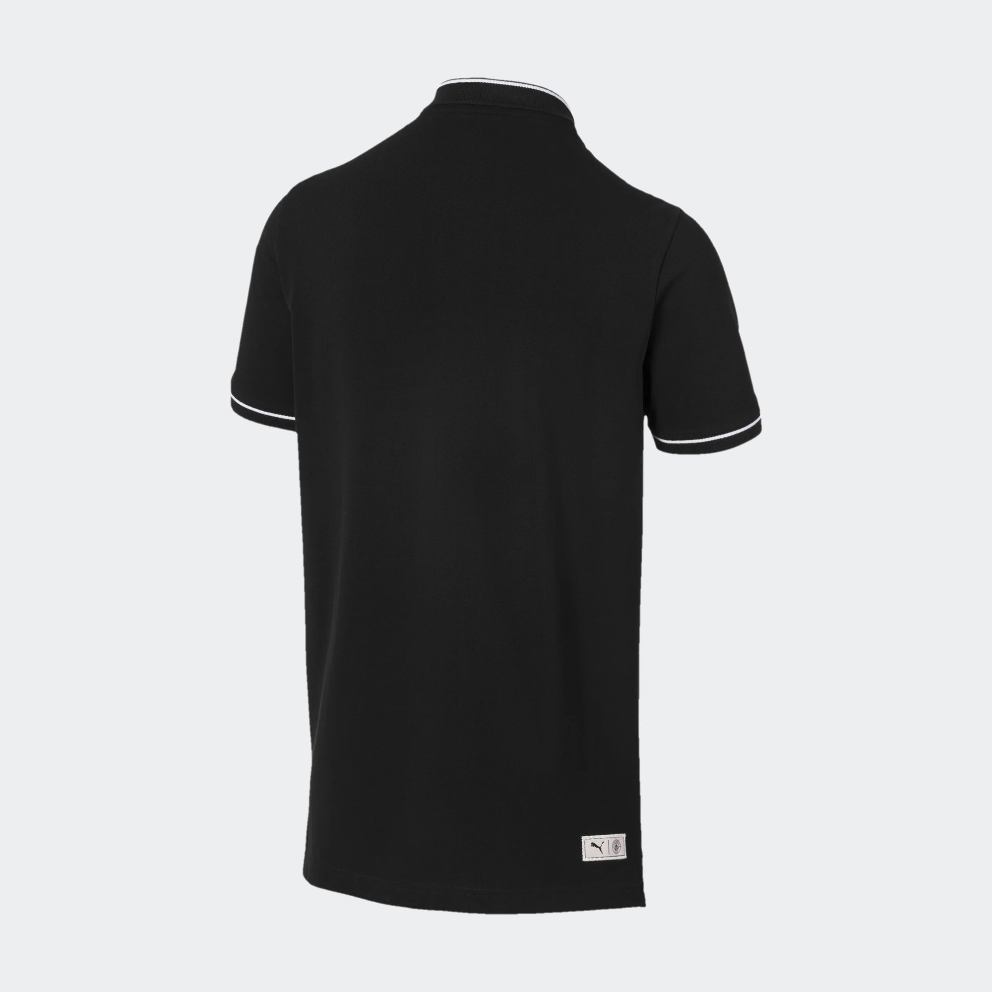 Men's Manchester City FC Premium Polo - Black/Light Blue