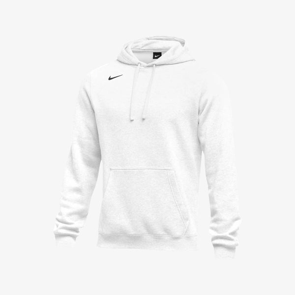 white nike fleece hoodie