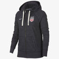 Women's USA Gym Vintage Hoodie - Grey/White - 892184-060-NIKE by Nike | Available at Niky's Sports