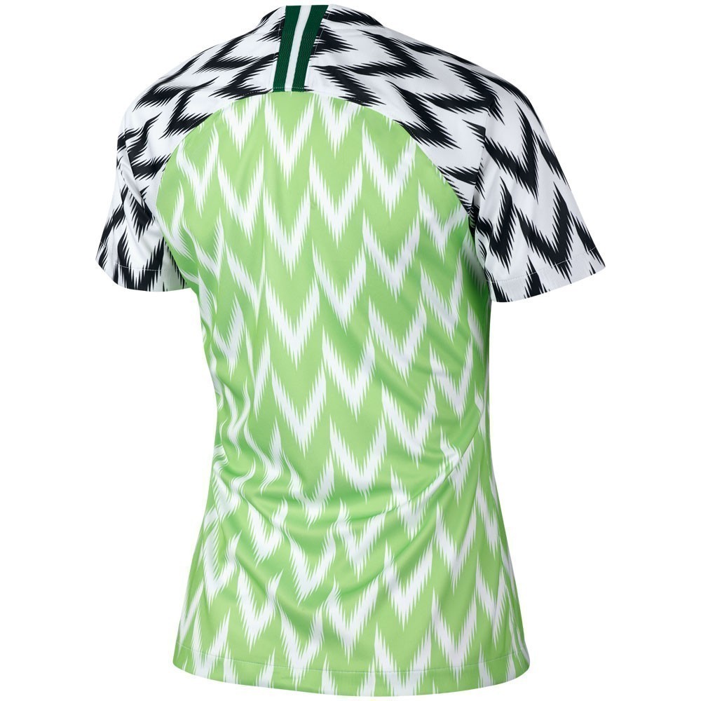 Women's Nigeria Home Jersey 2018 - White/Green Strike/Black - 893957-100-NIKE by Nike | Available at Niky's Sports