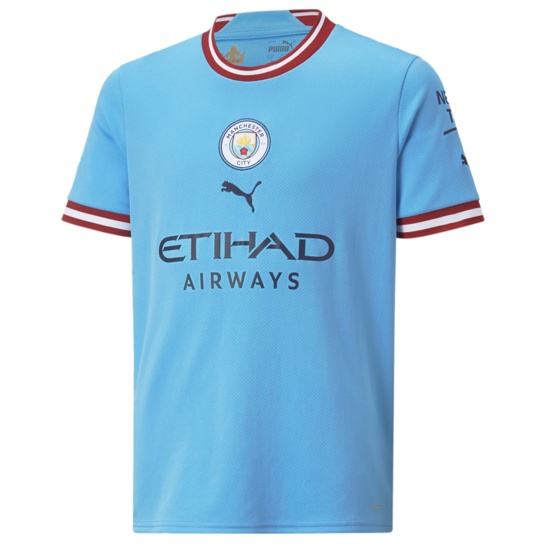 Manchester City F.C. Home 22/23 Replica Jersey Youth - 765713-01-PUMA by Puma | Available at Niky's Sports
