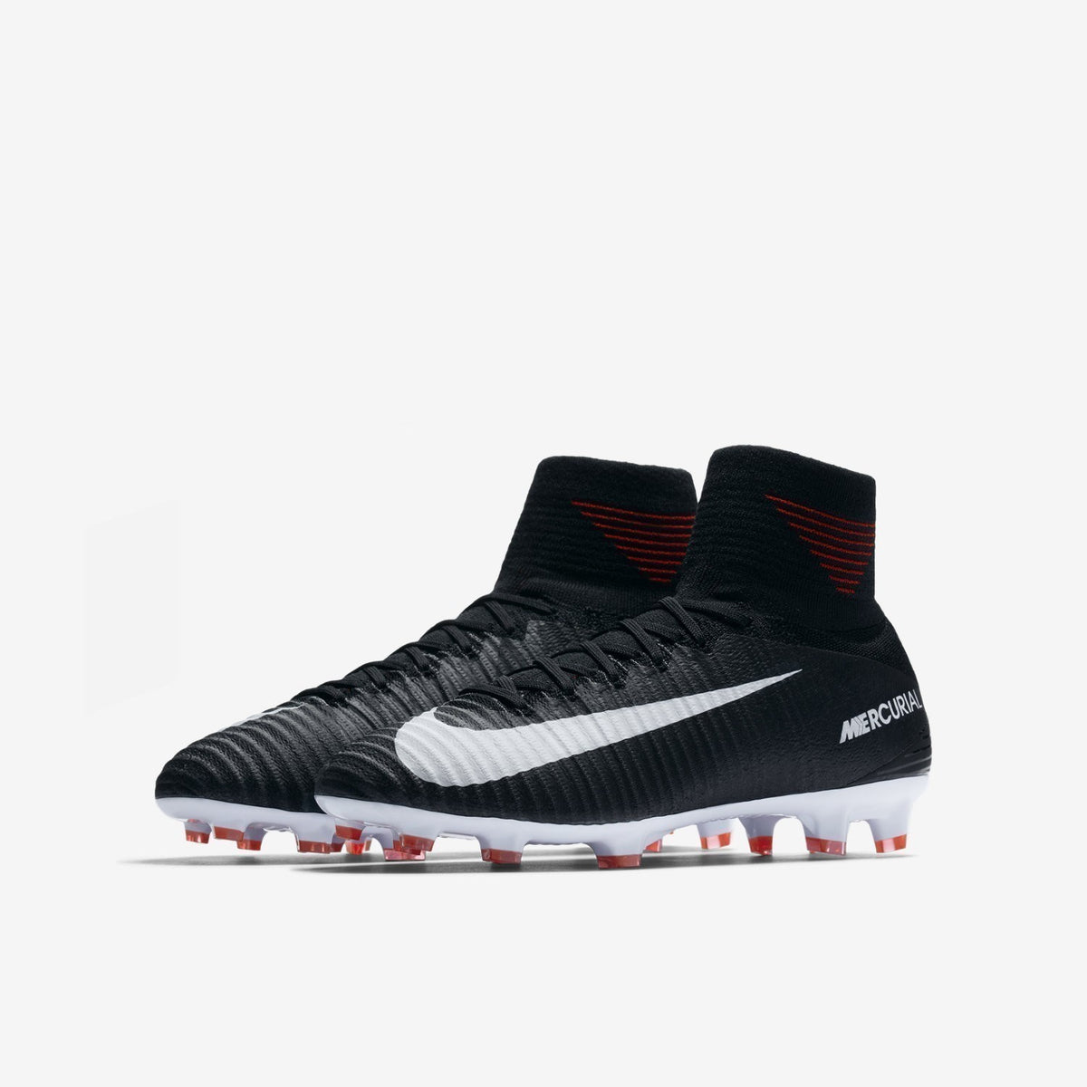 Kid's Mercurial Superfly V DF FG Jr - Black/White - Niky's Sports