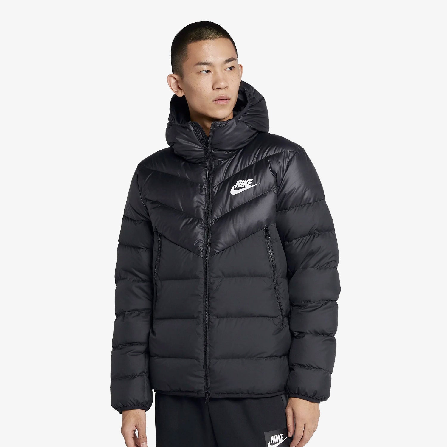 Parka Jacket Vest Nike Down Fill Windrunner Black Sportswear