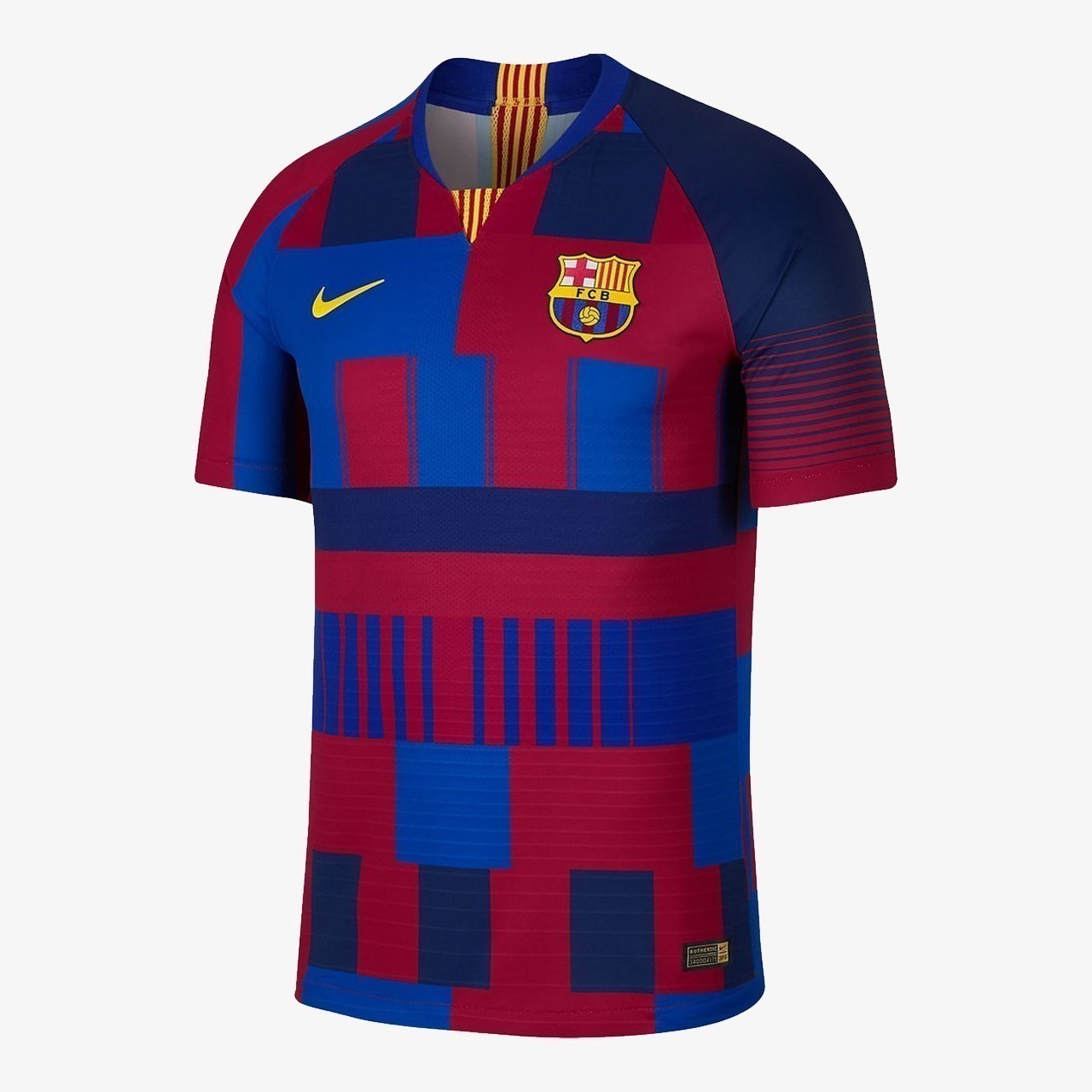 Men's FC Barcelona 20th Anniversary Vapor Match Shirt - Deep Royal Blue/Noble Red/Tour Yellow - 943021-456-NIKE by Nike | Available at Niky's Sports