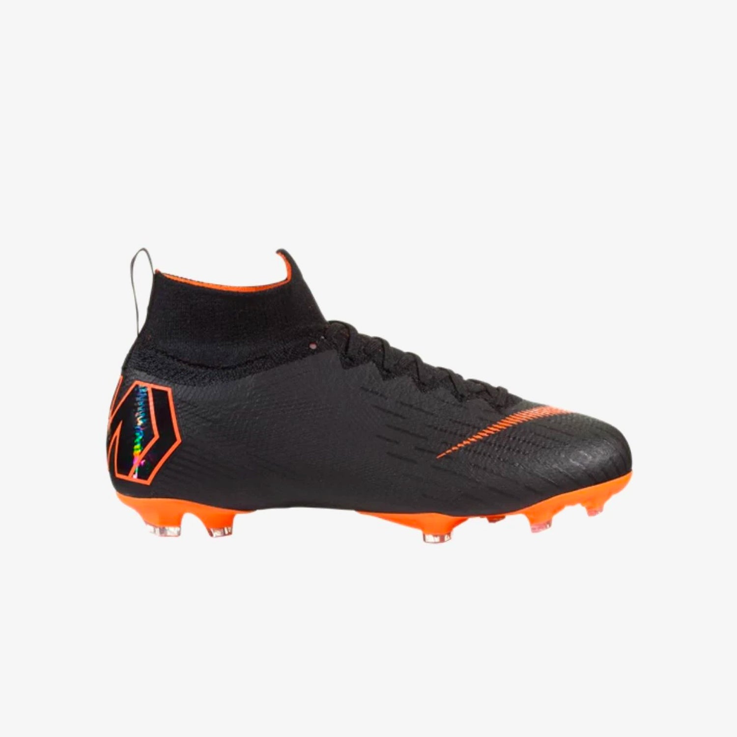Junior Mercurial Superfly VI Elite FG Soccer Cleat - Black/ Total Orange - AH7340-081-NIKE by Nike | Available at Niky's Sports