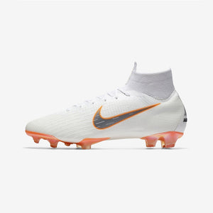 Mercurial Superfly 6 Elite FG Soccer Cleats - White/Total Orange/G