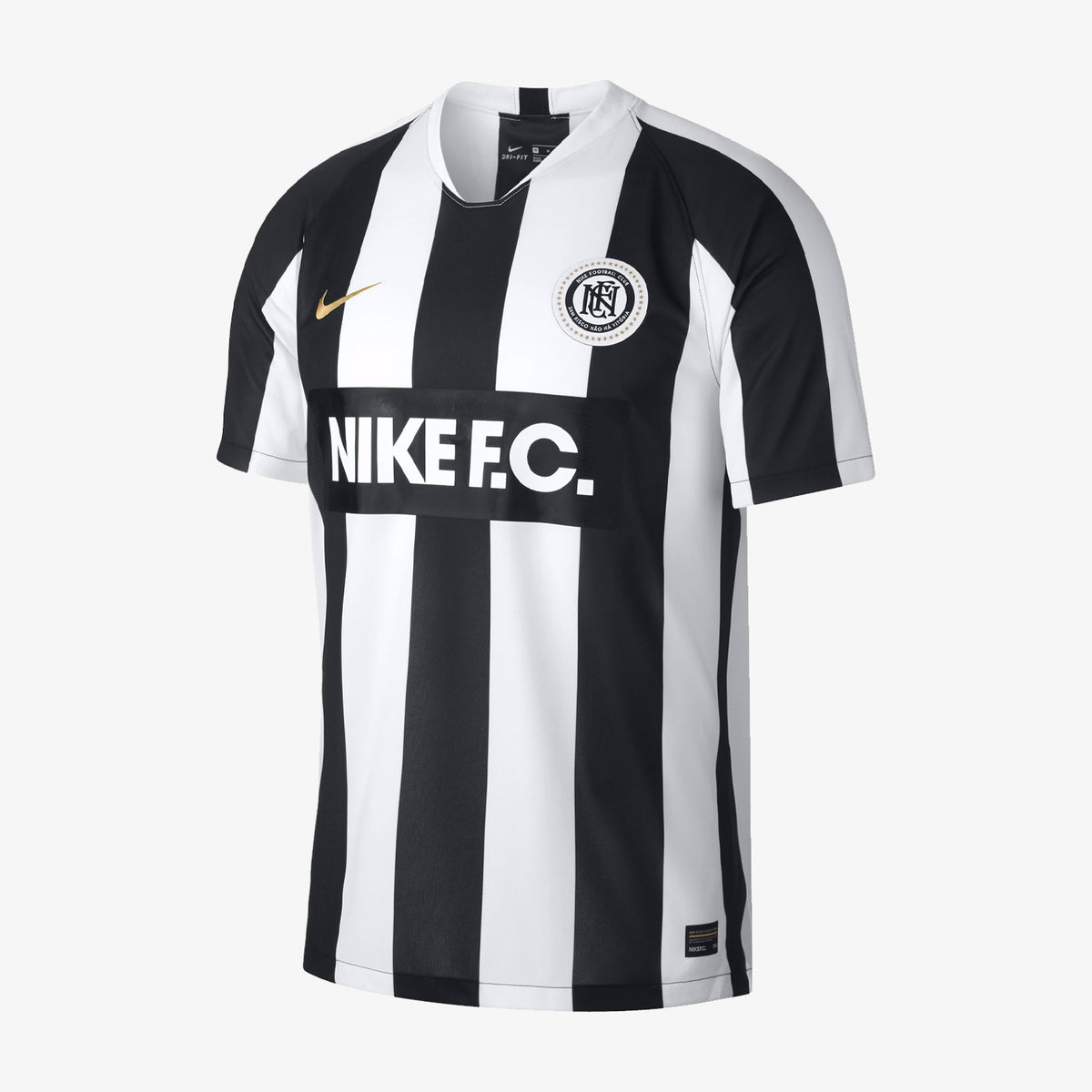 Nike F.C. Home Soccer Jersey White/Black/Metallic Gold Niky's Sports