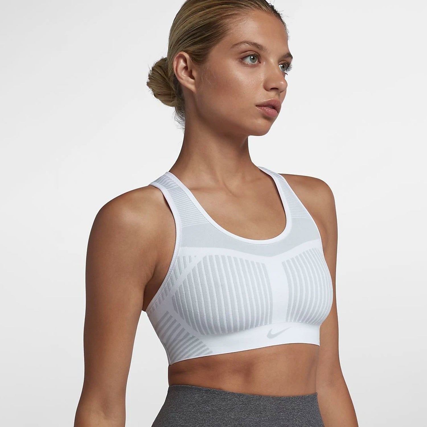 FE/NOM Flyknit Women's High-Support Sports Bra - AJ4047-100-NIKE by Nike | Available at Niky's Sports